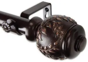 Mathilda Curtain Rod 1" OD 48-84 inch  - Bronze