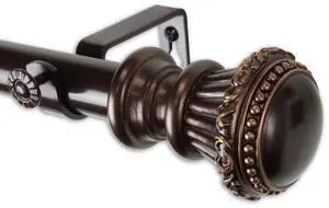 Sansa Curtain Rod 1" OD 28-48 inch  - Bronze