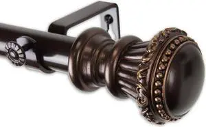 Sansa Curtain Rod 1" OD 66-120 inch  - Bronze