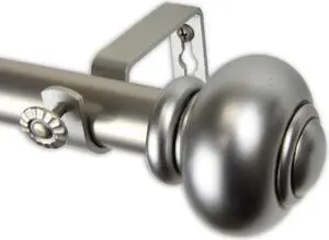 Constantino Curtain Rod 1" OD 48-84 inch  - Satin Nickel