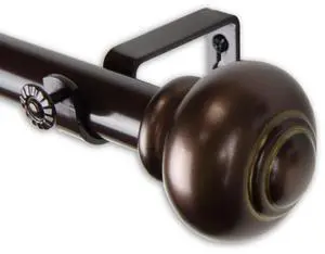 Constantino Curtain Rod 1" OD 48-84 inch  - Bronze