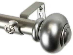 Constantino Curtain Rod 1" OD 28-48 inch  - Satin Nickel