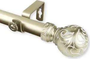 Terreca Curtain Rod 1" OD 160-240 inch  - Gold