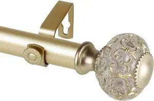 Elyse Curtain Rod 1" OD 48-84 inch  - Gold