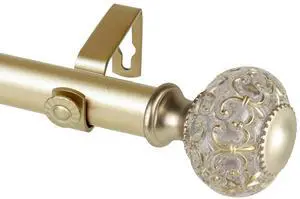Elyse Curtain Rod 1" OD 160-240 inch  - Gold