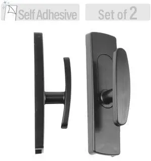 Wall Hooks Self Adhesive (Set of 2) - Black