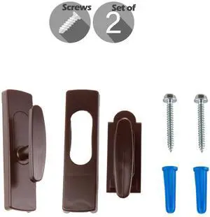 Wall Hooks with Screws (Set of 2) - Cocoa