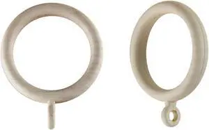 Plastic Faux Wood Rings 1-3/8 inch ID (set of 10) - Pearl White