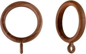 Plastic Faux Wood Rings 1-3/8 inch ID (set of 10) - Chestnut