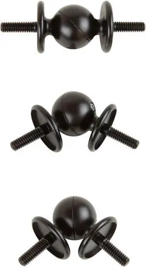Screw-in corner connector - Black