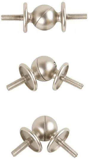 Screw-in corner connector - Satin Nickel
