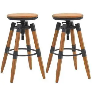 vidaXL Bar Stools 2 pcs Solid Fir Wood