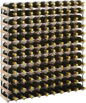 vidaXL Wine Rack for 120 Bottles Solid Pinewood