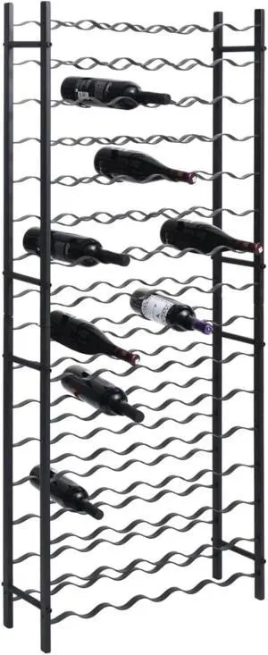 vidaXL Wine Rack for 96 Bottles Black Iron