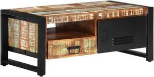 vidaXL Coffee Table 39.4"x19.7"x16.1" Solid Wood Reclaimed