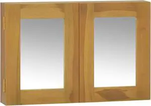 vidaXL Mirror Cabinet 23.6"x3.9"x15.7" Solid Wood Teak