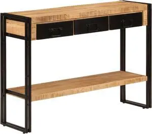 vidaXL Console Table 43.3"x11.8"x29.9" Solid Wood Mango