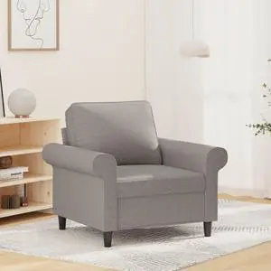 vidaXL Sofa Chair Light Gray 23.6" Fabric