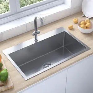 vidaXL Handmade Kitchen Sink Stainless Steel vidaXL Handmade Kitchen Sink Stainless Steel