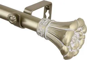 Fuga Curtain Rod 1" OD 160-240 inch  - Gold