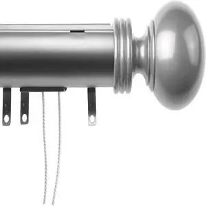 Archie Decorative Traverse Rod w/ Sliders 30"- 48" - Satin Nickel