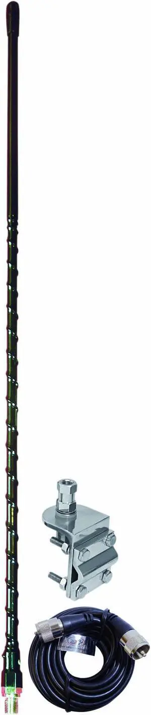 Accessories Unlimited AUMM14-B Black Four Foot Mirror Mount CB Antenna