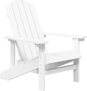 vidaXL Patio Adirondack Chair HDPE White