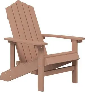 vidaXL Patio Adirondack Chair HDPE Brown