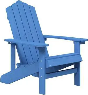 vidaXL Patio Adirondack Chair HDPE Aqua Blue
