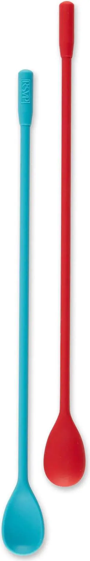 RSVP Silicone Stir Spoons Set Of 2 - 10in