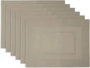 DII Stone PVC Doubleframe Placemat 6 Piece