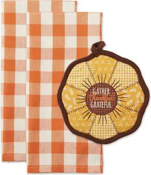 DII Sunflower Potholder Gift (Set of 3)