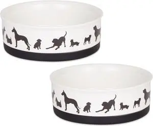 DII Pet Bowl Dog Show Medium 6Dx2H (Set of 2)