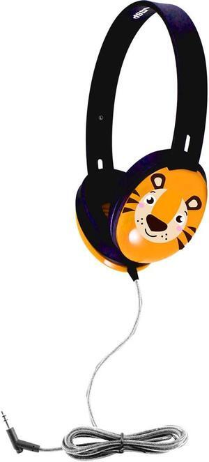 100 Pack of Primo Tiger Face-  Headphone, 3.5mm plug,  Made of ABS plastic, with chew and kink-resistant Dura-Cord