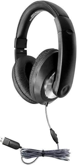 Smart-Trek Deluxe Stereo Headphone with In-Line Volume Control and USB Plug - 50 Pack