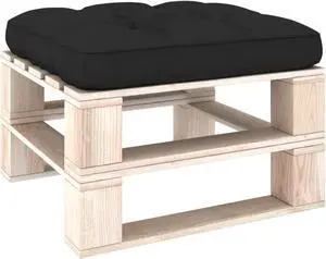 vidaXL Pallet Sofa Cushion Black 22.8"x22.8"x4"