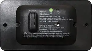 Safe-T-Alert 85-741-BL-TR 85 Series Slim Line Dual CO & LP Alarm with Trim Ring - Black