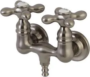 Kingston Brass AE37T8 Aqua Vintage 3-3/8 Inch Wall Mount Tub Faucet, Brushed Nickel