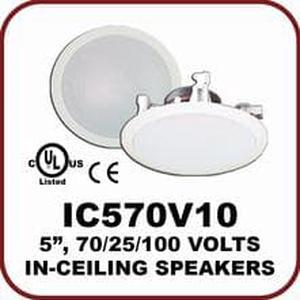 25/70/100 Volts In-ceiling Speaker with Tile Bridge and Backcan