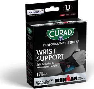 Wrist Supports: CURAD Performance Series IRONMAN Wraparound Wrist Support, Universal Size