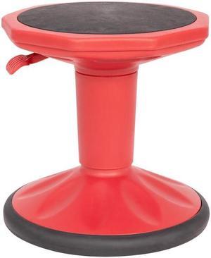 Carter Adjustable Height Kids Flexible Active Stool for Classroom and Home with Non-Skid Bottom in Red, 14" - 18" Seat Height