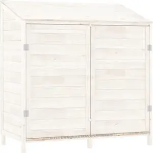 vidaXL Garden Shed White 40.2"x20.5"x44.1" Solid Wood Fir