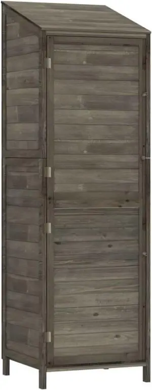 vidaXL Garden Shed Anthracite 21.7"x20.5"x68.7" Solid Wood Fir vidaXL Garden Shed Anthracite 21.7"x20.5"x68.7" Solid Wood Fir