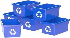 4 Gallon (15L) Recycle Bin (Case of 6) 4 Gallon (15L) Recycle Bin (Case of 6)