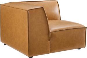 Restore Vegan Leather Sectional Sofa Corner Chair Tan