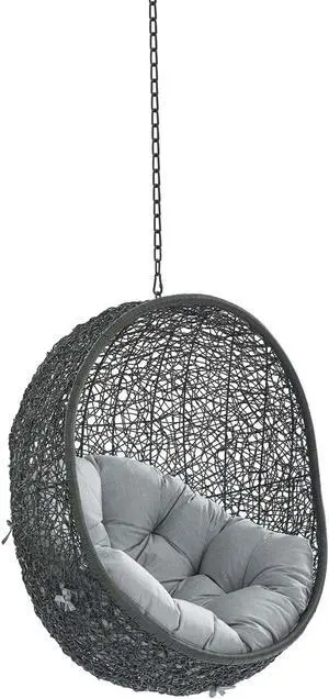 Hide Sunbrella Fabric Swing Outdoor Patio Lounge Chair Without Stand Gray Gray