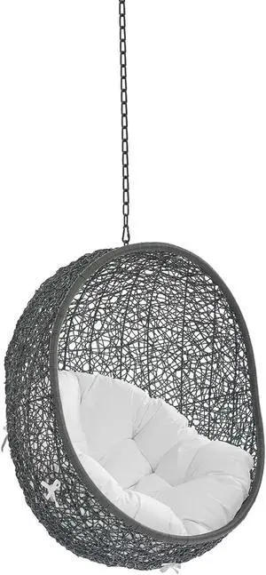 Hide Sunbrella Fabric Swing Outdoor Patio Lounge Chair Without Stand Gray White Hide Sunbrella Fabric Swing Outdoor Patio Lounge Chair Without Stand Gray White