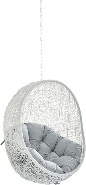 Hide Sunbrella Fabric Swing Outdoor Patio Lounge Chair Without Stand White Gray Hide Sunbrella Fabric Swing Outdoor Patio Lounge Chair Without Stand White Gray