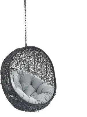 Encase Sunbrella Fabric Swing Outdoor Patio Lounge Chair Without Stand Black Gray Encase Sunbrella Fabric Swing Outdoor Patio Lounge Chair Without Stand Black Gray