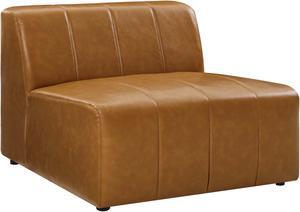 Bartlett Vegan Leather Armless Chair Tan